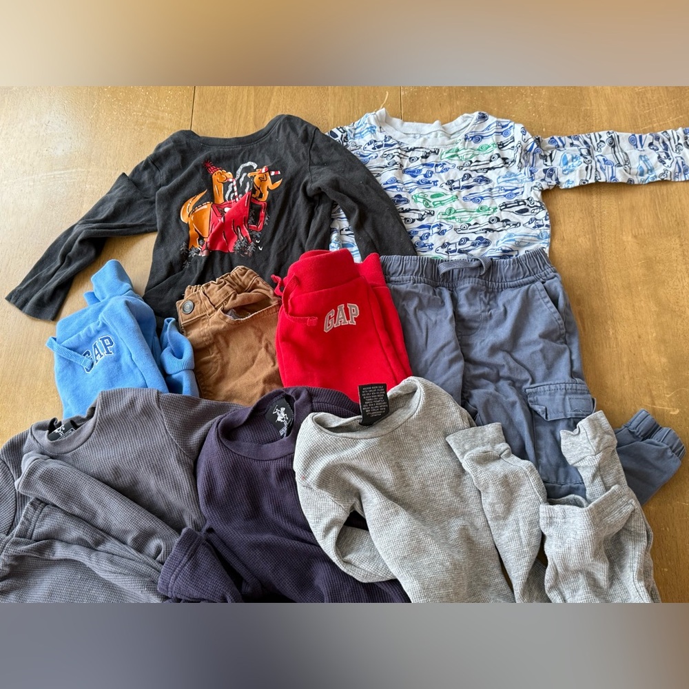 Toddler clothes bundle - long sleeve shirts and pants